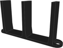 | 3-Pack Sliding Closet Door Floor Guide Bracket | Universal Fit for 1-3/8" Width Doors (Black)