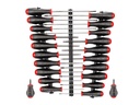 TEKTON High-Torque Screwdriver Set with Black Rails, 22-Piece (#0-#3, 1/8-5/16 In., T10-T30) | DRV45500