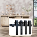 6.6FT Super Mini Cabinet Small Sliding Double Barn Door Hardware Track Kit Apply for Storage Window TV Stand-Fit 20" Wide Door Panel-J Shape Hanger