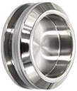 Stainless Steel 2-1/4" OD Thru-Glass Shower Sliding Door Finger Pull Knob Handle - Satin Finish