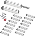 Magnetic Push Latches CBRIVE 16Pack Push to Open Cabinet Hardware Door Latch & Lock for Hidden Door Magnet Push Release Drawer Pull Strong Pop Out for Kitchen RV Closet Tip on Close-Silver