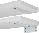 ZGO Floating Shelf Brackets, Shelf Brackets Heavy Duty, White Metal L Brackets for Shelves, Wall Brackets for Shelves, 10 Inch Floating Shelf Hardware(6 Pack)