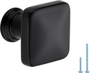 Ravinte Hardware 25 Pack Matte Black Cabinet Knobs Black Cabinet Door Knobs Cabinet Handles and Knobs Square Kitchen Knobs for Cabinets