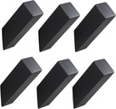 YJ YANJUN Black Matte Towel Hook for Bathroom Black Wall Hooks 304 Stainless Steel 6 Packs Modern Coat Robe Hooks Wall Mounted Matte Black