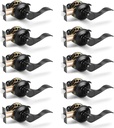 Gobrico 10 Hall and Closet Levers, Black Matte, Passage Door Handles Locks for Interior Doors, Bulk Pack