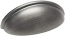 10 Pack - Cosmas 783AS Antique Silver Cabinet Hardware Bin Cup Drawer Cup Pull - 3" Inch (76Mm) Hole Centers