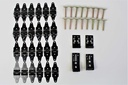 44 Pack Whiting Roll up Door Style Trailer Door Hardware Repair Kit + Hinges + 2" Rollers - New