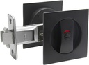 Pocket Door Lock Privacy Door Hardware for Bathroom Bedroom Etc Recessed 2 Sided,2 3/8" Backset for 1 3/8” to 2 3/16” Thickness Door (1Pack)