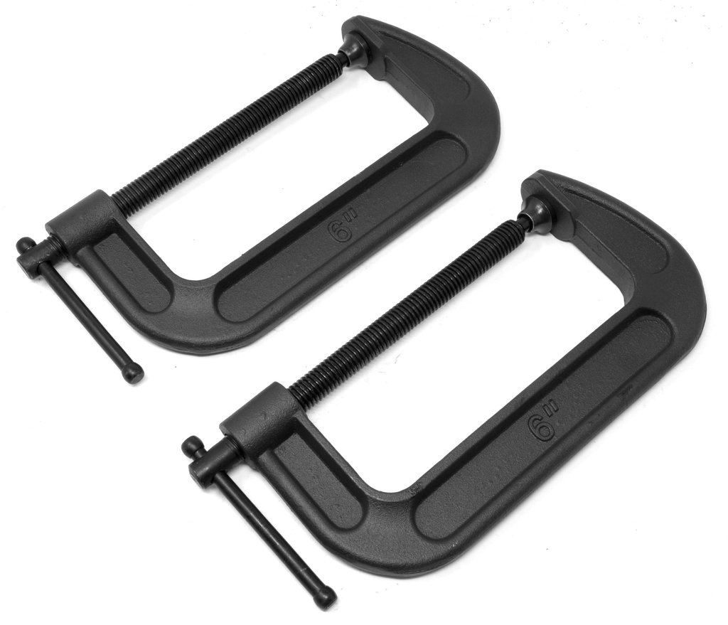 WEN Heavy-Duty C-Clamps - 6-Inch Jaw - 2 Pack