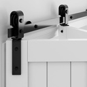 WINSOON Bifold Door Hardware Kit, Bi Fold Door Barn Door Hardware, Heavy Duty 40" Folding Door Track Kits for Double 18" Closet Doors (Without Doors)
