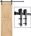 SMARTSTANDARD 5Ft Barn Door Hardware Kit, Barn Door Track, Sliding Door Hardware Kit, Smoothly and Quietly -Heavy Duty Sturdy -Easy to Install, Fit 30" Wide Door Panel (I Shape Hanger)