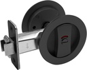 Black Pocket Door Hardware with Color Indicators round Pocket Door Lock Privacy Pocket Door Latch Pocket Door Handles for Bathroom, 1 Pack