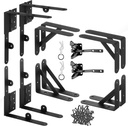 Anti Sag Gate Kit -Gate Corner Bracket-90 Degree Bracket with Gate Hinges Heavy Duty for Wooden Fences-No Sag Gate Corner Brace Bracket for Doors, Driveway