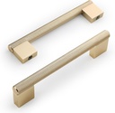 Amerdeco 10 Pack Brushed Gold Knurled Cabinet Pulls 5 Inch(128Mm) Hole Centers Gold Kitchen Cabinet Handles Cabinet Hardware Cupboard Handles Drawer Pulls ZH0043…