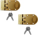 NU-SET Lock | Jimmy Proof Style Deadbolt Lock | Inter Locking Double Cylinder Deadbolt Lock | Home Improvement & Door Hardware, Set of 2 (Bronze) (2125-2)