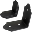 4Packs 90 Degree Angle Bracket Large L Brackets , 6" Heavy Duty Connector Brace, Building Products Decorative Knee Braces Angle Brackets for Wood DIY L Shelf Brackets