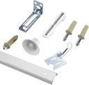 Richelieu Hardware 14012WBC Onward Bi-Fold Door Hardware Kit 24 in (610 Mm), Track White Zinc Beige Finish