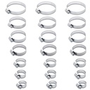 Wideskall 21 Pieces Worm Gear Hose Clamp Assortment Set Size 4.5" 3.5" 2.75" 2" 1" 0.78" 0.62"