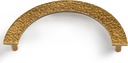 2 Pack 5-4/5 Inch Half Moon Gold Pull Finger Edge Pulls Cabinet Kitchen Dresser Pulls Half round Hammered Brass Drawer Pulls Vintage Hardware, L