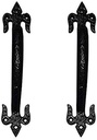 Adonai Hardware Antique Iron Door and Cabinet Pull (8.9 Inch X 2 Pack, Abda, Black Powder Coated)
