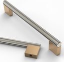 Asidrama 10 Pack 7 Inch(177Mm) Satin Nickel and Champagne Bronze Cabinet Pulls Knurled Cabinet Handles Kitchen Cabinet Hardware Cupboard Handles Drawer Pulls