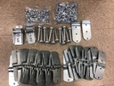 44 Pack Door Repair Kit- All Hinges + 1" Rollers + Hardware - Whiting New