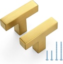 30 Pack Kitchen Cabinet Pulls Kitchen Cabinet Handles 2" Cabinet Door Knobs with Single Hole Brushed Brass Cabinet Drawer Pulls Stainless Steel Kitchen Cabinet Hardware Kitchen Cabinet Drawer Handles