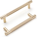 10 Pack 5 Inch(128Mm) Kitchen Cabinet Handles Gold Knurled Cabinet Pulls Kitchen Cabinet Hardware Drawer Pulls for Dresser Cupboard Wardrobe
