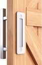 Easelife 12" Stainless Steel Sliding Barn Door Handles and Pulls,Double Sided Hardware Set,Heavy Duty,Brushed Finish,Anti-Rust Anti-Corrosion,Easy Install