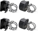 Sliding Gate Rollers, Nylon Cantilever Slide Gate with Covers, Rolling Cantilever, 4" round Post, 2-3/8" or 2-1/2" for Chain Link Fence Gate Frame, Slide Gate Roller Hardware - Pack of 4
