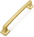 Haidms 10 Pack Gold Cabinet Handles 5 Inch Hole Centers Gold Cabinet Pulls Gold Drawer Pulls for Kitchen, Square Dresser Handles Solid Drawer Handles Vintage