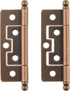 Large Antique Copper Non-Mortise Butt Hinge with Ball Finial | Pack of 20 | Cabinet Door Hinges | Vintage Furniture Hardware | UA-254-HAC (10)