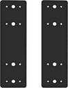 2Pcs 3X10 Straight Steel Flat Mending Plate with Holes, Truss Plate, Reinforcement Metal Mounting Plate, Joining Bracket, I Plate Powder Coated for Framing Pergolas, I-Truss Connections Black