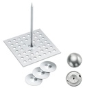 300Pcs/100Set Perforated Insulation Pins, 1.5 Inch Self Locking round Insulation, Aluminum Insulation Hangers Cap Washers, for Foam Board Wall Floor Ceiling (300Pcs)