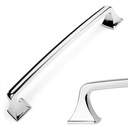 KOOFIZO Big Square Foot Cabinet Arch Pull - Chrome Furniture Handle, 6.3 Inch/160Mm Screw Spacing, 10-Pack for Kitchen Cupboard Door, Bedroom Dresser Drawer, Bathroom Wardrobe Hardware