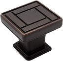10 Pack - Cosmas 7155ORB Oil Rubbed Bronze Square Cabinet Hardware Knob - 1-1/8 Inch Square