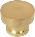10 Pack - Cosmas 704BB Brushed Brass round Contemporary Cabinet Hardware Knob - 1-1/4" Diameter
