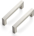 Ravinte 18 Pack 4 Inch Kitchen Square Cabinet Handles Satin Nickel Cabinet Pulls Brushed Nickel Drawer Pulls Kitchen Cabinet Hardware Kitchen Handles for Cabinets Cupboard Handles Drawer Handles
