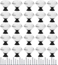 30 Pack Drawer Knobs Diamond Shaped Crystal Glass 30Mm Cabinet Knobs Pull Handle (30 Mm, 30 Pack, Black)
