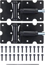 Self Closing Gate Hinges, Heavy Duty for Vinyl/Wood/Metal Fence, Pack of 2, with Slef-Tapping Screws and Adjuster Tool