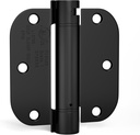 Goldenwarm 3Pack Black Door Hinges 3.5 Inch Self Closing Spring Door Hinge with 5/8" Radius Corners - Adjustable Door Closing, Residential & Heavy-Duty Door Hardware