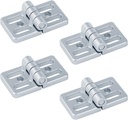 4 Pack 4 Slotted Hole Zinc Alloy Hinges for 1515/4040 / 4545 Standard T Slot Aluminum Extrusion Profile Frame, 3 X 1-3/4 Inch Door Butt Hinges