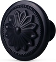16 Pack Matte Black Kitchen Cabinet Hardware Knobs, 1-2/5" round Black Cabinet Knobs for Cabinets Black Matte Drawer Knobs Handles for Dresser Drawers