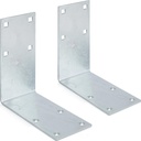 2 Pcs 10.25 X 10.25 X 5 Inch Galvanized outside Corner Steel Metal Dock Corner Plate Boat Dock Hardware L Right Angle Bracket Joint Corner Braces, 9/16" Holes for 1/2" Carriage Bolts