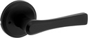 Kwikset Katella Interior Privacy Door Handle with Lock, Door Lever for Bathroom and Bedroom, Matte Black Reversible Keyless Push Button Lock Door Lever, with Microban Protection