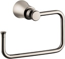 Hansgrohe Towel Ring 8-Inch Transitional Towel Holder in Polished Nickel, 04786830
