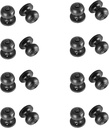8 Pack Black Door Knobs Interior Keyless, Door Knobs for Bathroom & Bedroom, Matte Black Privacy Door Knob…