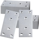 50PCS Silver Flat Mending Plates, 4×2” 304 Stainless Steel Brace Straight Mending Joining Plates, Metal Straight Brackets for Brace, Furniture, Wood, Cabinet,100X50X2Mm