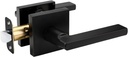 Goldenwarm Black Hall and Closet Door Handle, Matte Black Lever Passage Door Handle, Hallway Wave Lever Door Handles, Passage Door Hardware for Hallways, Closets and Laundry Rooms(1 Pack)
