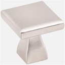 K313SN-10 Flared Foot Square Knob, Satin Nickel - 10 Pack
